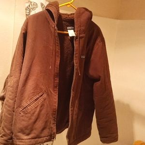 Patagonia L brown organic cotton/canvas jacket